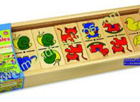 domino mediano animales - 28 piezas